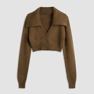 CROPPED CARDIGAN WITH COLLAR